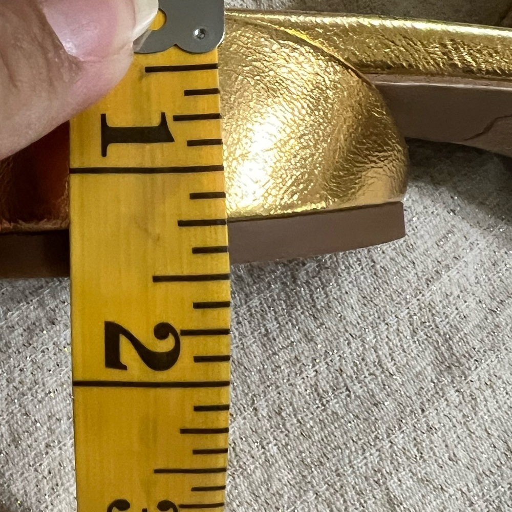 NEW Franco Sarto Women's Loran Block Heel Slide Sandal - Size 9 Gold - Picture 7 of 9